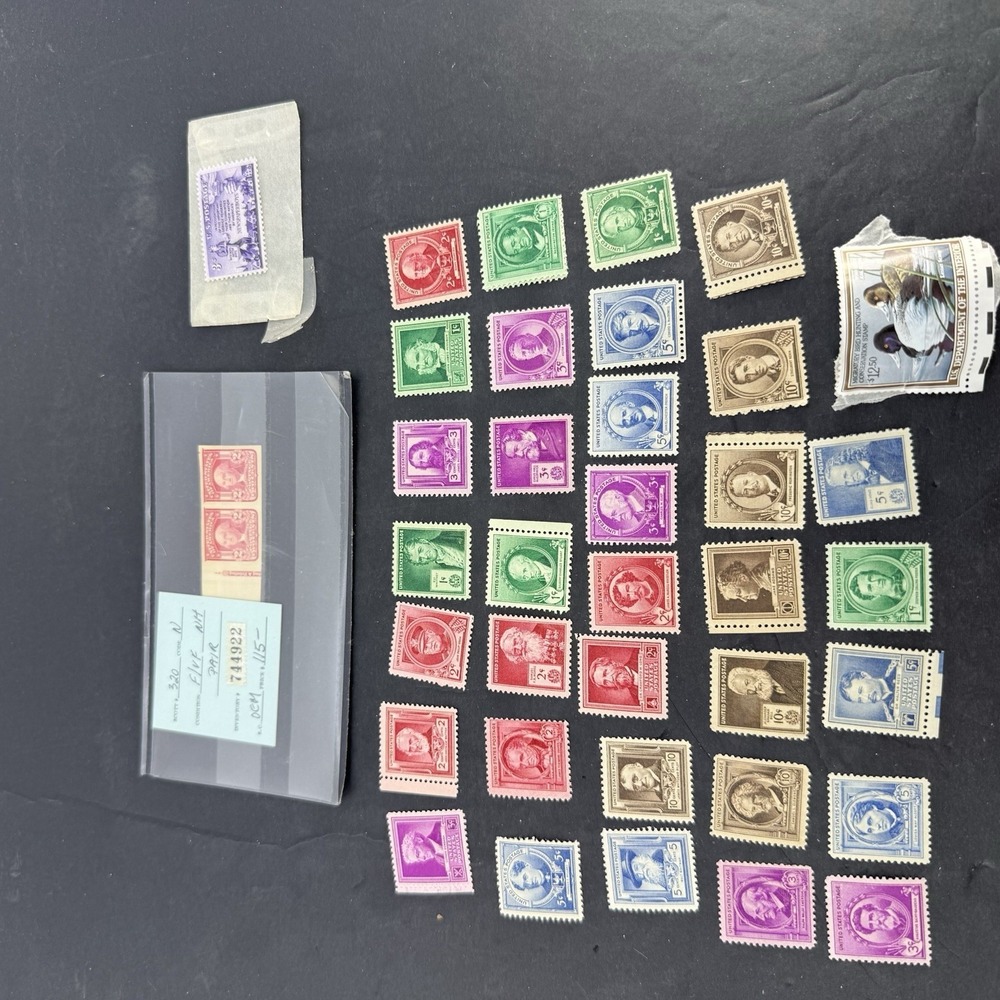 Vintage US Stamp Collection Lot 35+ Washington Lincoln President Duck Stamp Mint - Picture 7 of 17